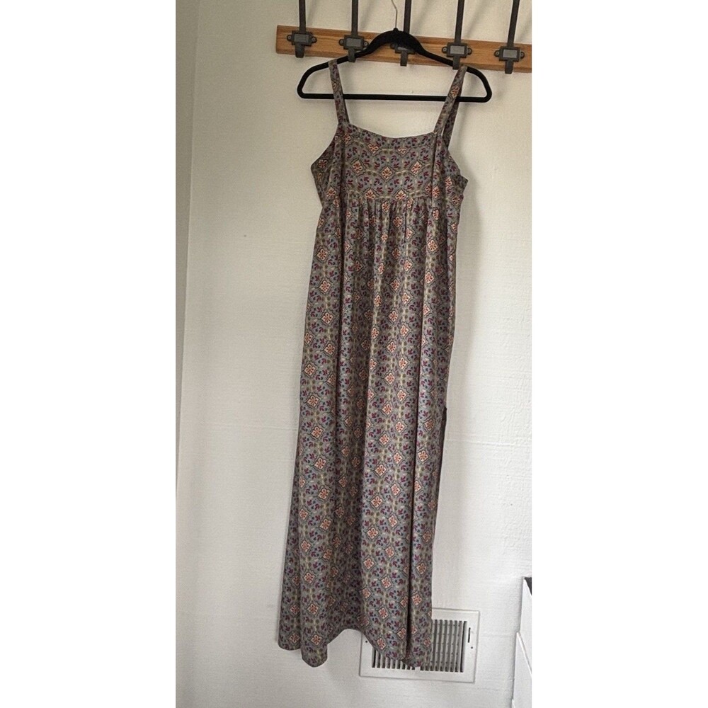 Natural Life Boho Maxi Dress Medium Floral Geometric Print Sleeveless Sundress - Picture 3 of 9